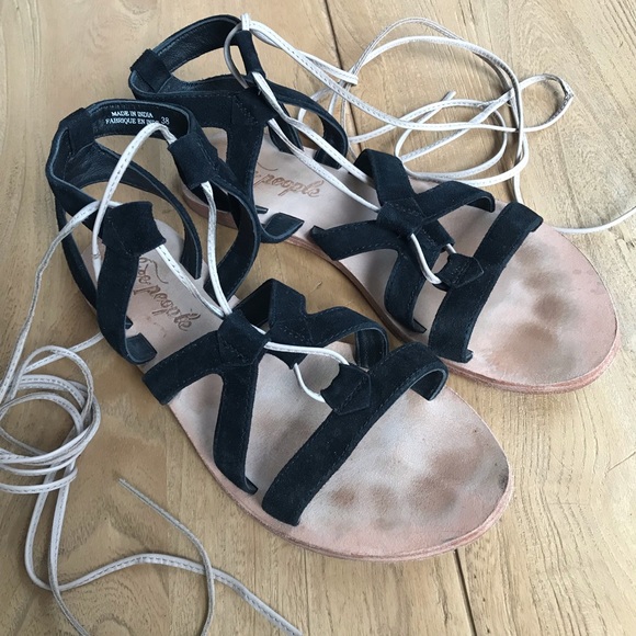 Free People Lace Up Flat Gladiator Sandals - Picture 8 of 8
